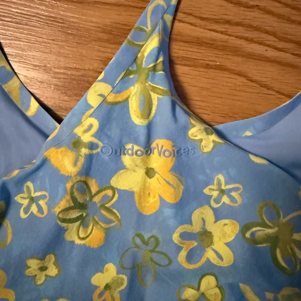 Outdoor Voices Blue and Yellow Floral Mini Dress - Picture 5 of 7